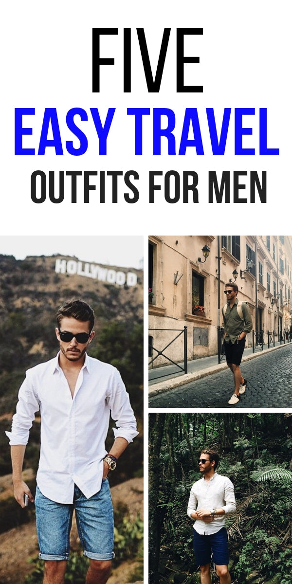 Looking for some amazing summer travel outfits for men? Look no further. We've curated 5 amazing travel outfits to help you look good. #travel #outfits #street #style #mens #fashion