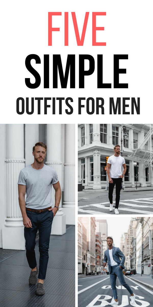 Want to look sharp in simple outfits? Look no further. Check out these 5 simple outfits I've curated for you today. #simple #outfits #mens #fashion #street #style #fashiontips #minimalist
