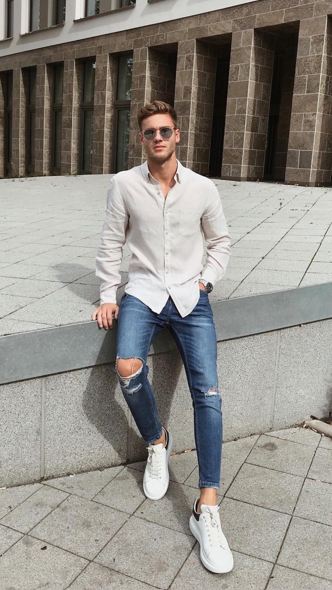 5 Cool Outfits With White Shirt For Men #white #shirt #outfits #mensfashion #streetstyle