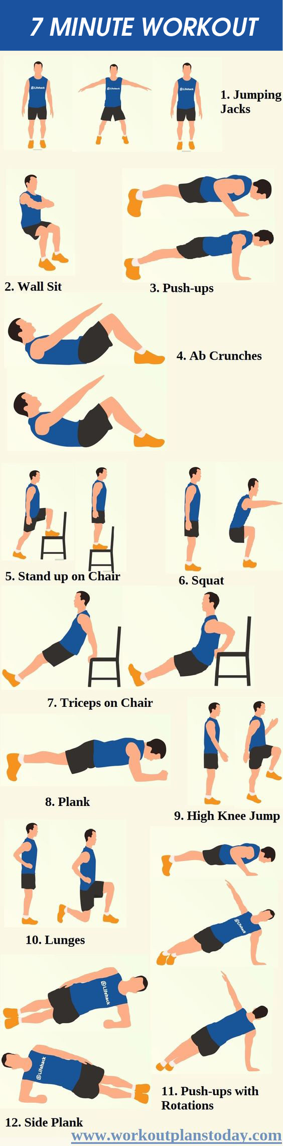 Quick 7 minute workout to help you stat fit 