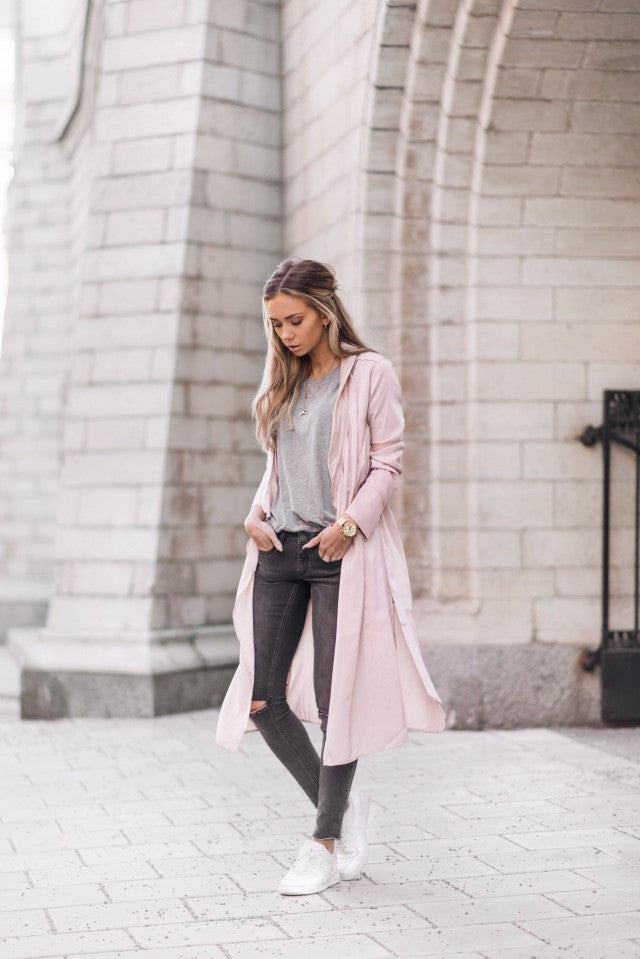 blush pink outfit for women
