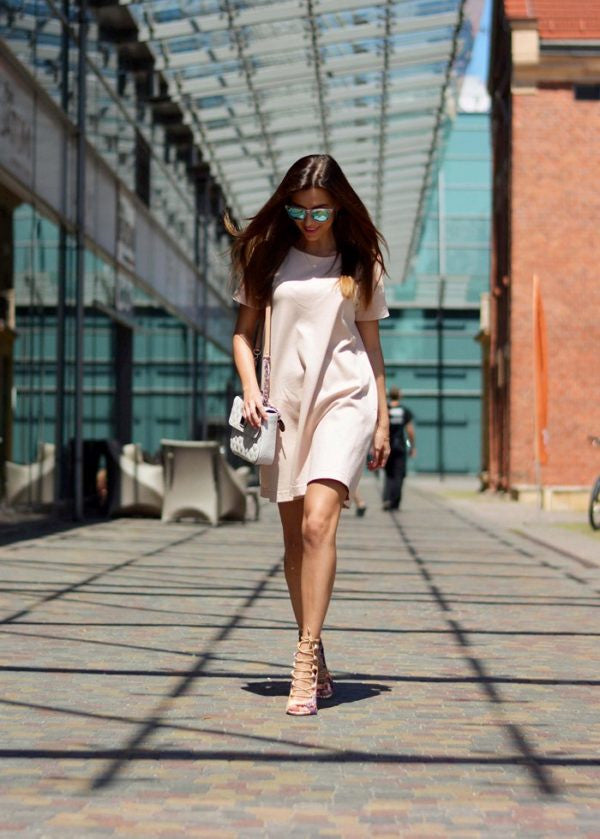 blush pink outfit for women