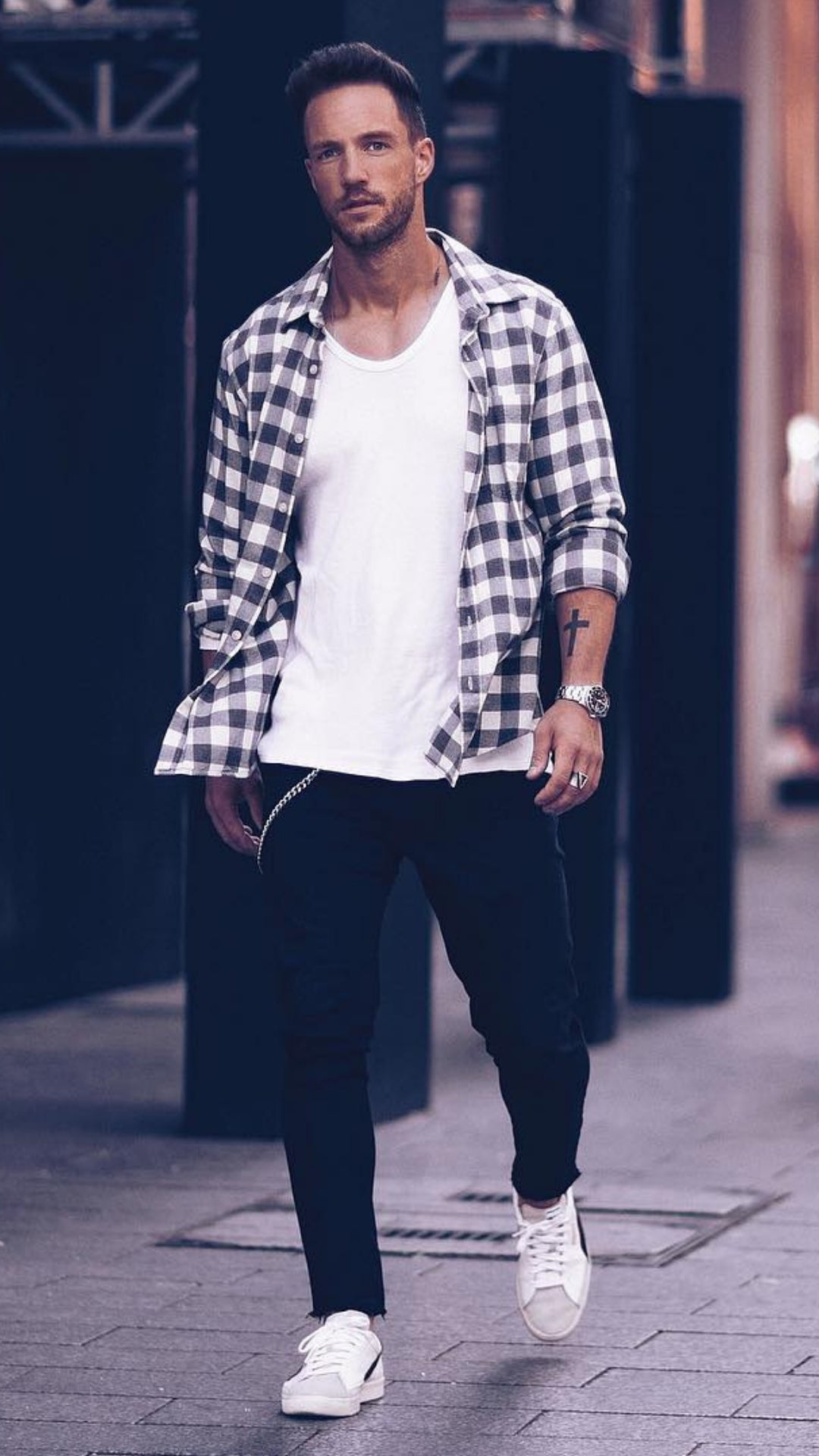 5 Coolest Check Shirt Outfits For Men #check #shirt #outfits #mensfashion #streetstyle