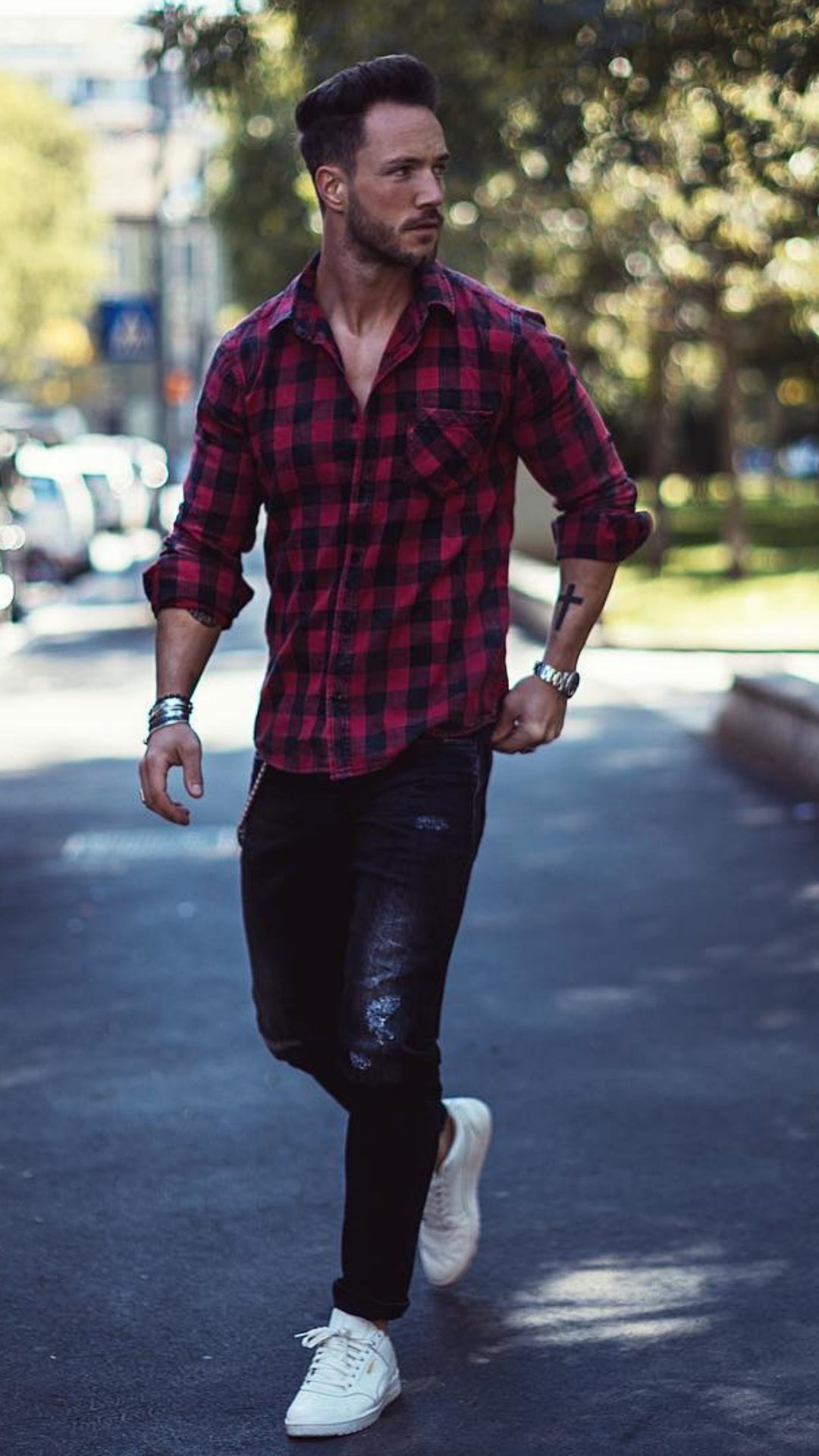 5 Coolest Check Shirt Outfits For Men #check #shirt #outfits #mensfashion #streetstyle