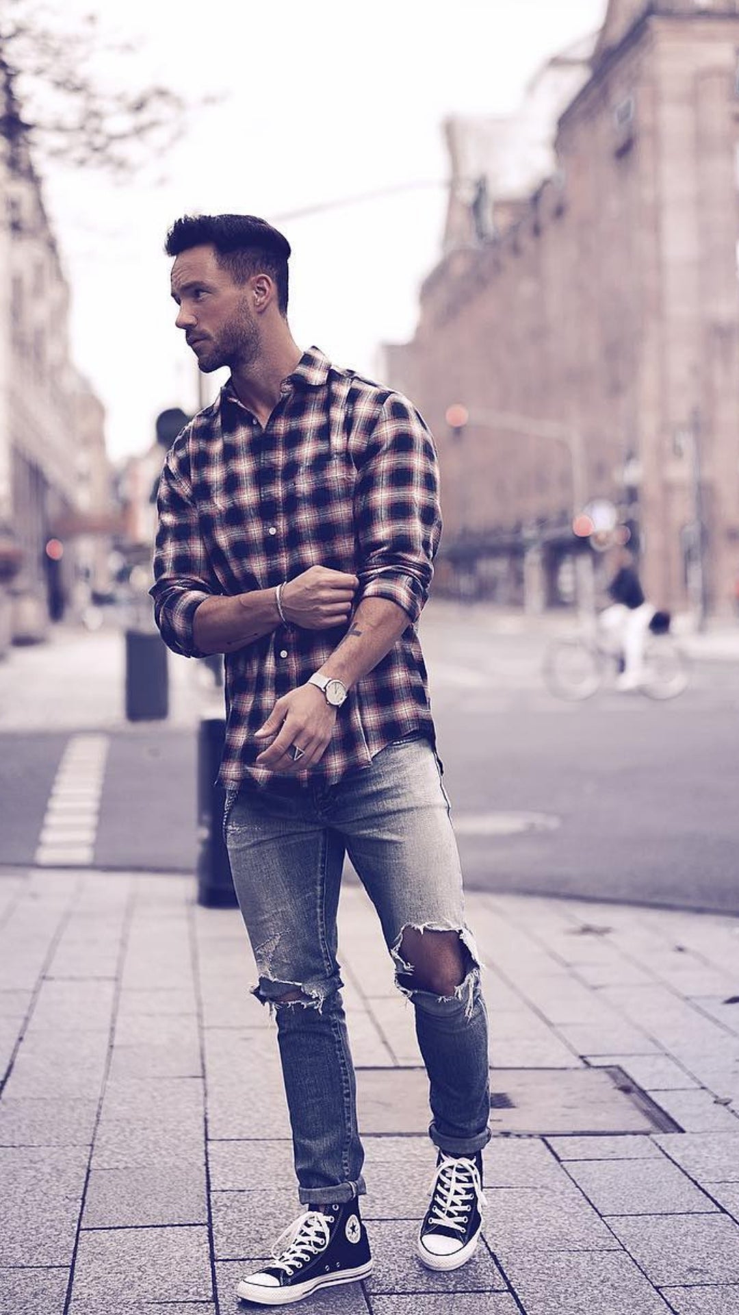 5 Coolest Check Shirt Outfits For Men #check #shirt #outfits #mensfashion #streetstyle