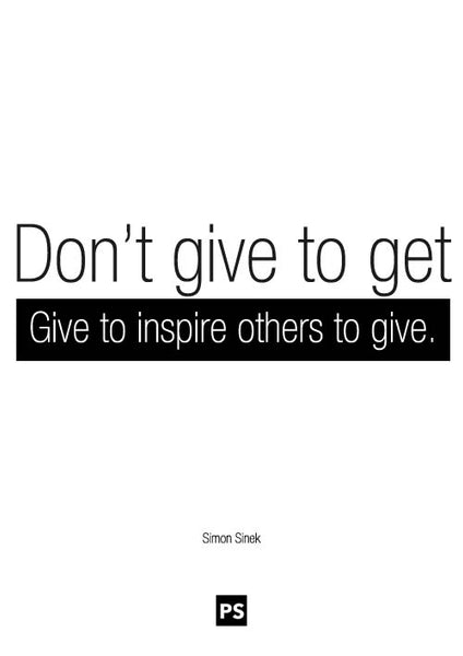 Minimal inspiration give picture quote