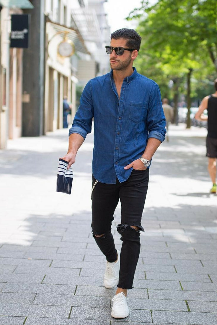 Ripped jeans looks for men