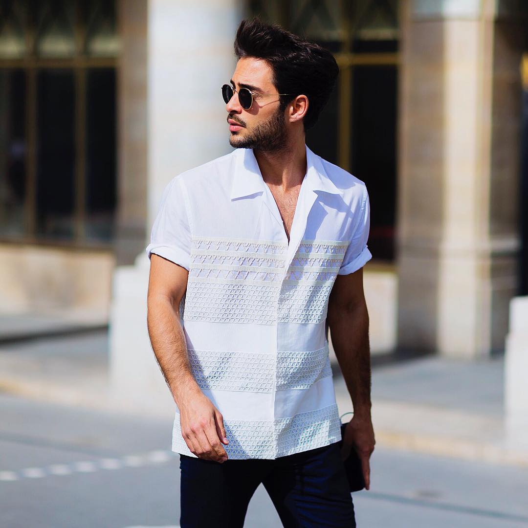 We rounded up 8 amazing looks you can try with your white shirt, from pairing it with ripped denim or cool chinos.   Now, to help you style your white shirt right, we’ve put together 8 insanely cool photos of guys wearing a crisp white shirt.