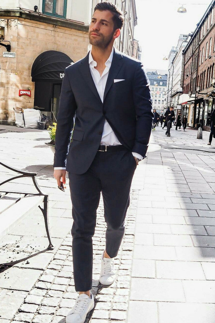 navy chinos outfit ideas for men