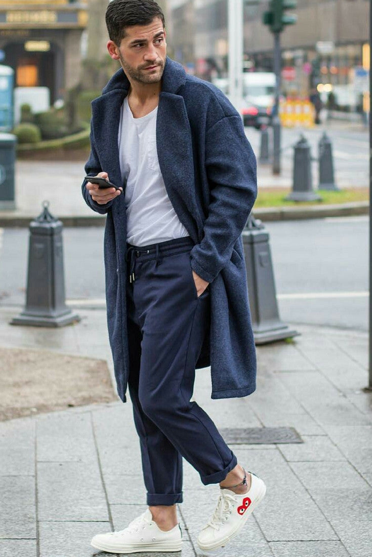 navy chinos outfit ideas for men