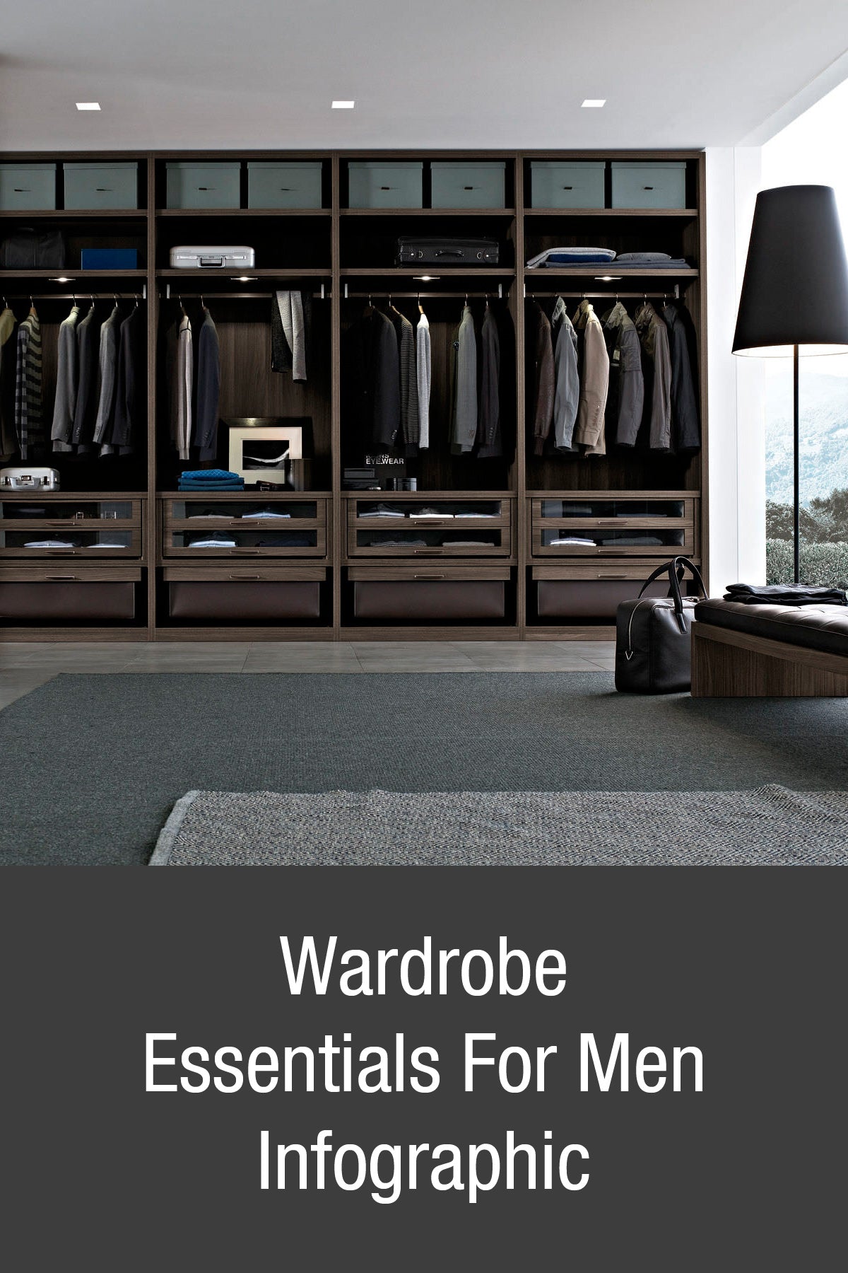 Wardrobe essentials for men infographic