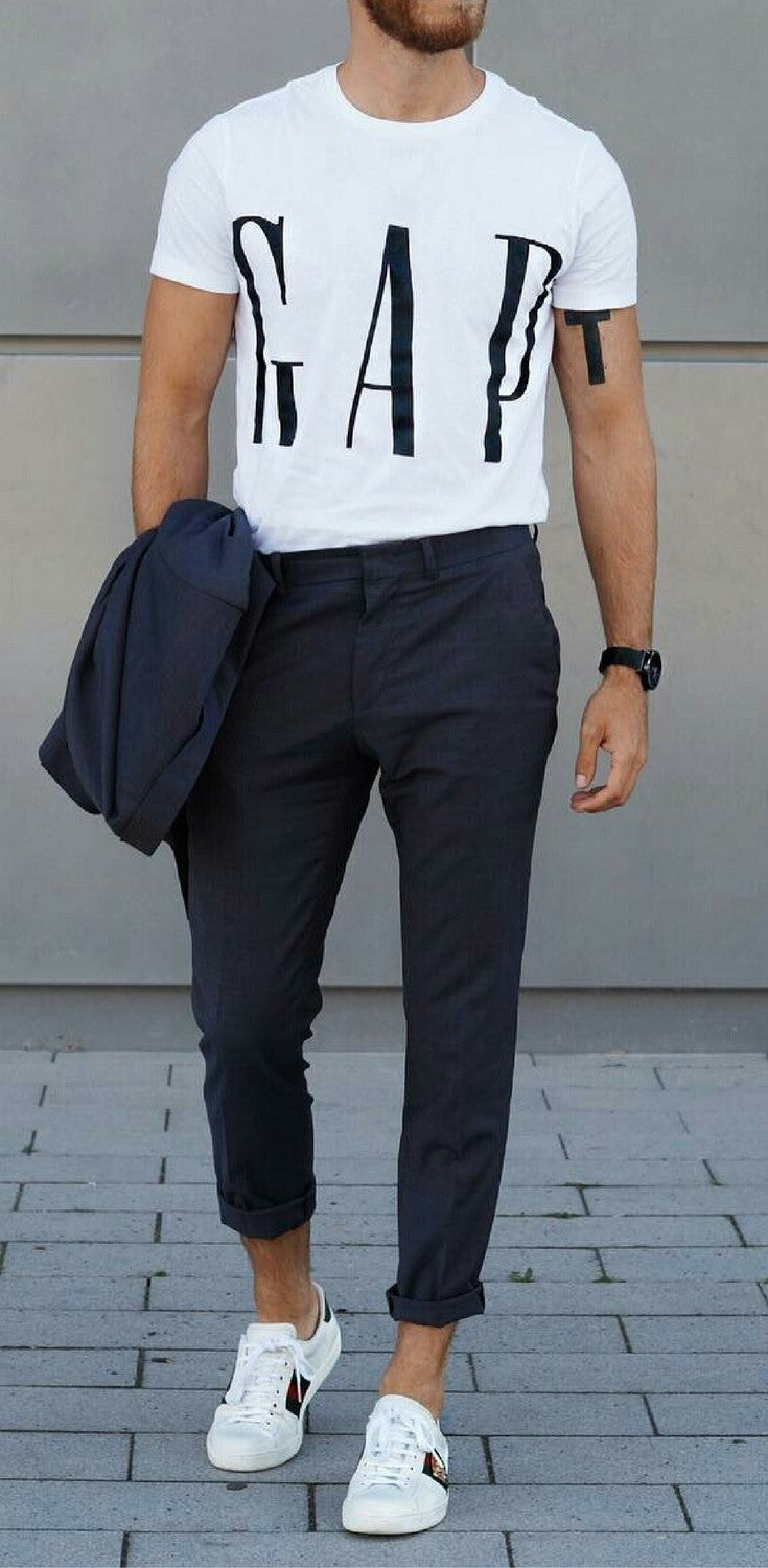 white sneakers outfit ideas for men, how to wear white sneakers for men 