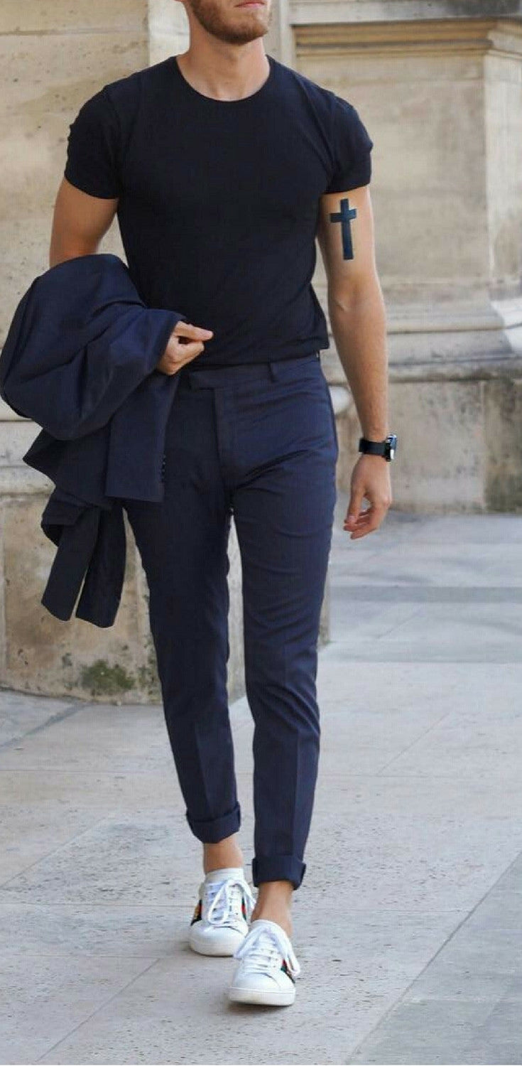 white sneakers outfit ideas for men, how to wear white sneakers for men 