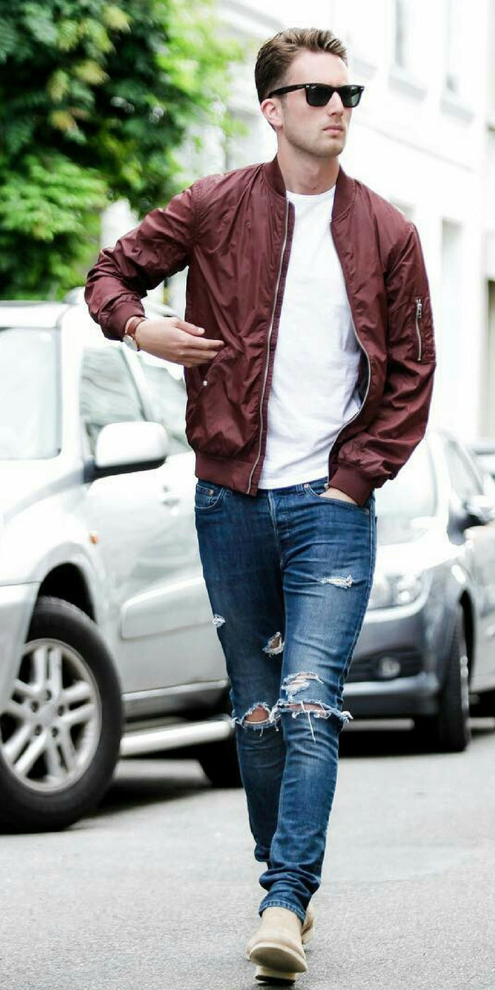 white t-shirt & jeans outfits for men