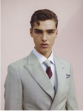 A model wearing a bespoke suit